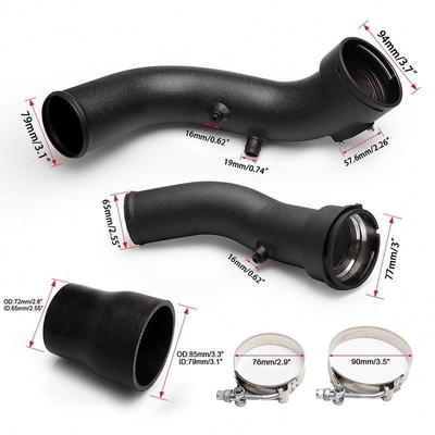 6061 Aluminum Air Intake Turbo Charge Pipe Intercooler Cooling Piping Hose Kit For BMW