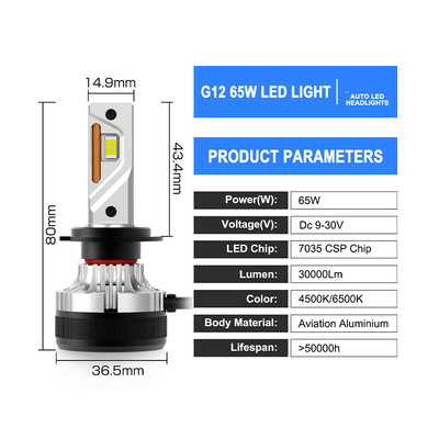 High Power H7 Led Headlight for Univesal Car G12W Series 30000 Lumens Super Bright