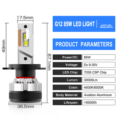 G12W-H4/H19 Auto Lighting System H7 H11 H4 Led Headlights Bulb 9006 Headlamp Led Lighting Bulbs For Vehicle Cars