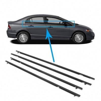 Large Stock Rubber Car Door Weather Strip for Honda Civic 72950-Sna-A01 72910-Sna-A01