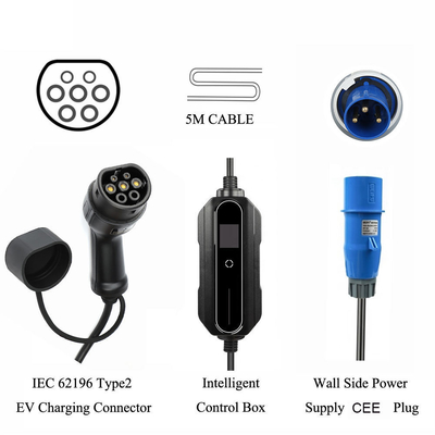 Black Electric Car Home Portable Wallbox 10A 16A 20A 24A 32A Ev Charger for Replace/Repair