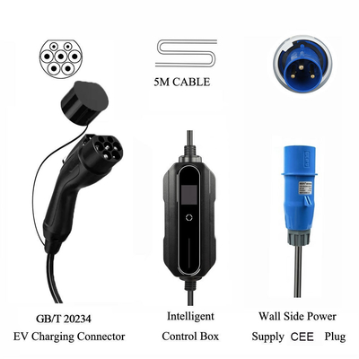 Black Electric Car Home Portable Wallbox 10A 16A 20A 24A 32A Ev Charger for Replace/Repair