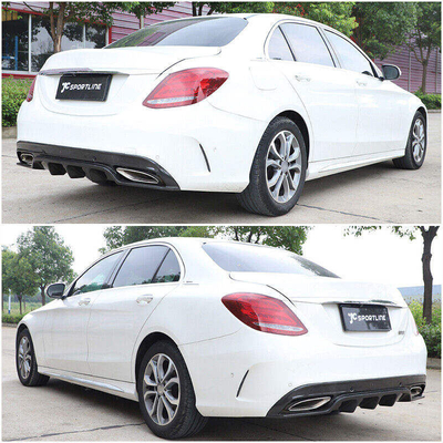 Upgrade Your Mercedes Benz W205 C250 Sport with Carbon Fiber Rear Bumper Diffuser Lip