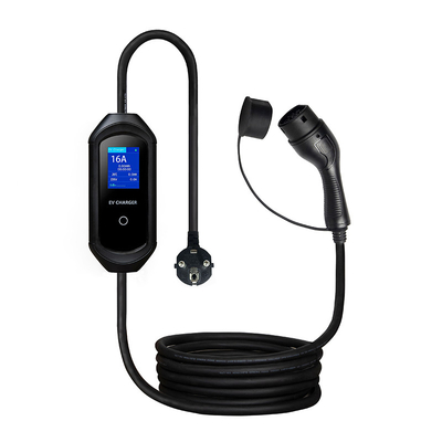 16A Portable EV Charger Type 1 Charging Station with Red LED Indicator and Cable
