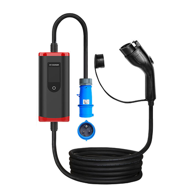 Portable IP65 8A-32A Ajustable Type 1 EV Car Charger with 2000V Withstand Voltage