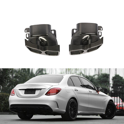 Other Year Dry Carbon Fiber W205 Tail Muffler Exhaust Pipes For Mercedes Benz W213 W218 W222 GLE GLC CLA 2019