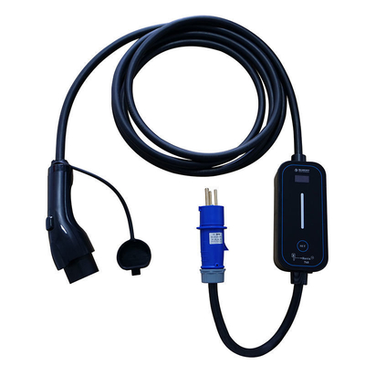 GBT Portable EV Charger Type1/Type2 Electric Vehicles with 16A/32A Adjustable Current