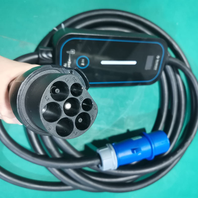 GBT Portable EV Charger Type1/Type2 Electric Vehicles with 16A/32A Adjustable Current