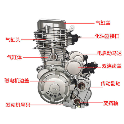 Three-Wheeler Engine Motorbike Engine System with CDI Ignition and Cast Iron Material