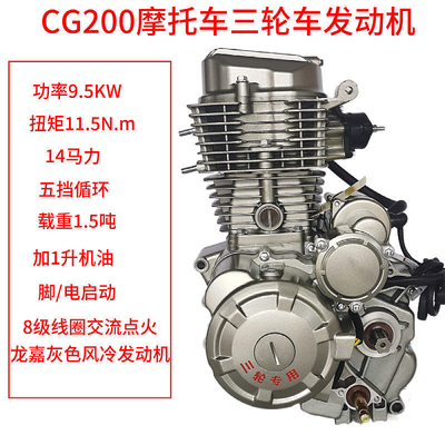 Three-Wheeler Engine Motorbike Engine System with CDI Ignition and Cast Iron Material