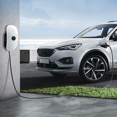 Floor Mounted AC EV Charging Station With One Type 2 Plug Optional For Electric Car
