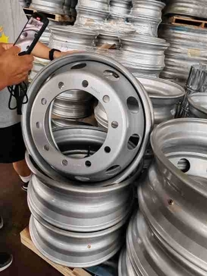 High Compatibility Silver Coated Truck Steel Rim for Replacement and Repair Purpose