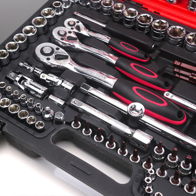 Automotive Repair 151PCS Car Tool Box 12pt 6pt Socket Set Tool Kits Auto Repair Tools
