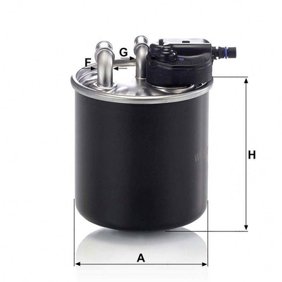 Auto Engine Diesel Fuel Filters WK820/15 For Mercedes Benz in Other Black Colour