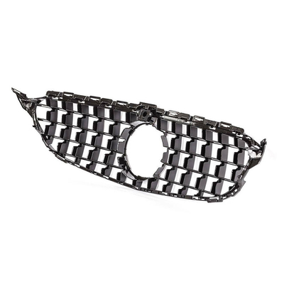 ABS Front Bumper Mesh Grill GT Type Car Front Grille Grill For C-CLASS W205 2014-2018