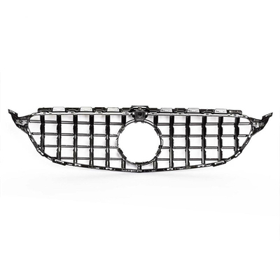 ABS Front Bumper Mesh Grill GT Type Car Front Grille Grill For C-CLASS W205 2014-2018