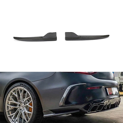 Mercedes Benz C Class W205 C63 Sedan 2015 2019 Rear Splitter Apron with Carbon Fiber
