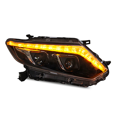14-16 X-Trail Headlight Assembly with Modified LED Lens and Running Water Turn Signal