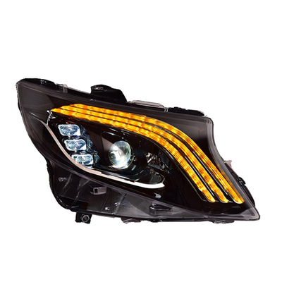12V LED Headlight Assembly for Mercedes-Benz Vito Modified Maybach Style DRL Included