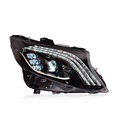 12V LED Headlight Assembly for Mercedes-Benz Vito Modified Maybach Style DRL Included