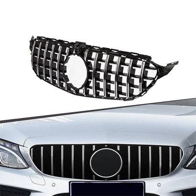 100% Tested Abs Gloss Black Gt Type Chrome Grille for Mercedes Benz C-Class W205