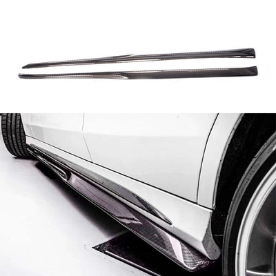 225*20*24cm Carbon Fiber Side Protection Side Skirt for Mercedes Benz W205 C205 Sport