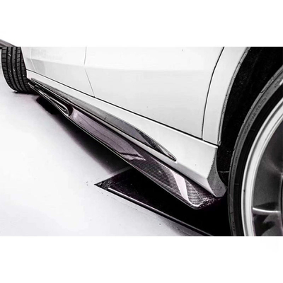 225*20*24cm Carbon Fiber Side Protection Side Skirt for Mercedes Benz W205 C205 Sport
