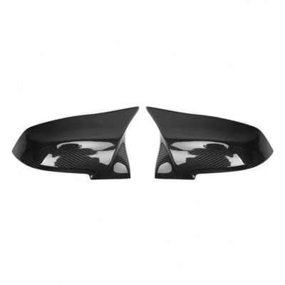 Black Replacement Carbon Fiber Car Side Wing Mirror Cover For BMW 2 Series M Style Look