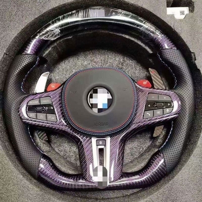 Custom Microfiber Carbon Fiber Leather Steering Wheel for BMW F10 F30 E60 E90 G30 E46 E92