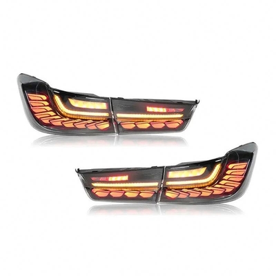 Dragon Scale Style LED Rear Lamp M3 320 325i Tail Light with Sequential Indicator 12V 5W