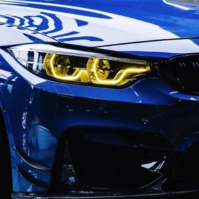 Upgrade Your BMW F30 F31's Look with Lemon Yellow Car Headlight Assembly DRL LED Boards