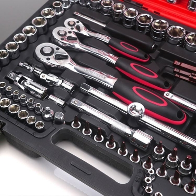 Customized Portable Small Mini Tool Box 12Pt 6Pt Socket Set Tool Kits For Automotive Repair