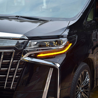Design Auto LED Headlights for Toyota Alphard Three Eyes Modified Headlamp 35 Wattage