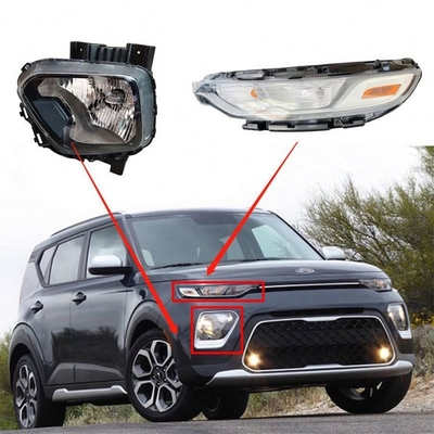 Front Bumper Auto Headlamp Led Fog Lamp Dust Cove For 2020- Kia Soul Easy To Install