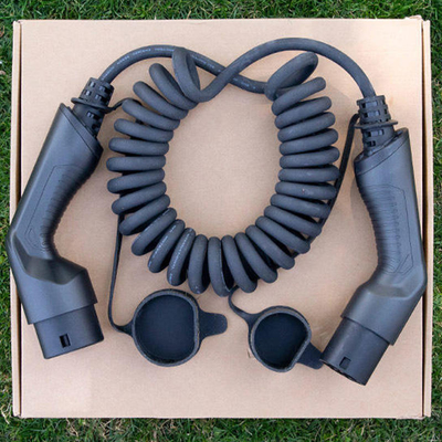 16A 32A Type2-Type2 EV Charging Connector with TPU Material and Operating Voltage 250V